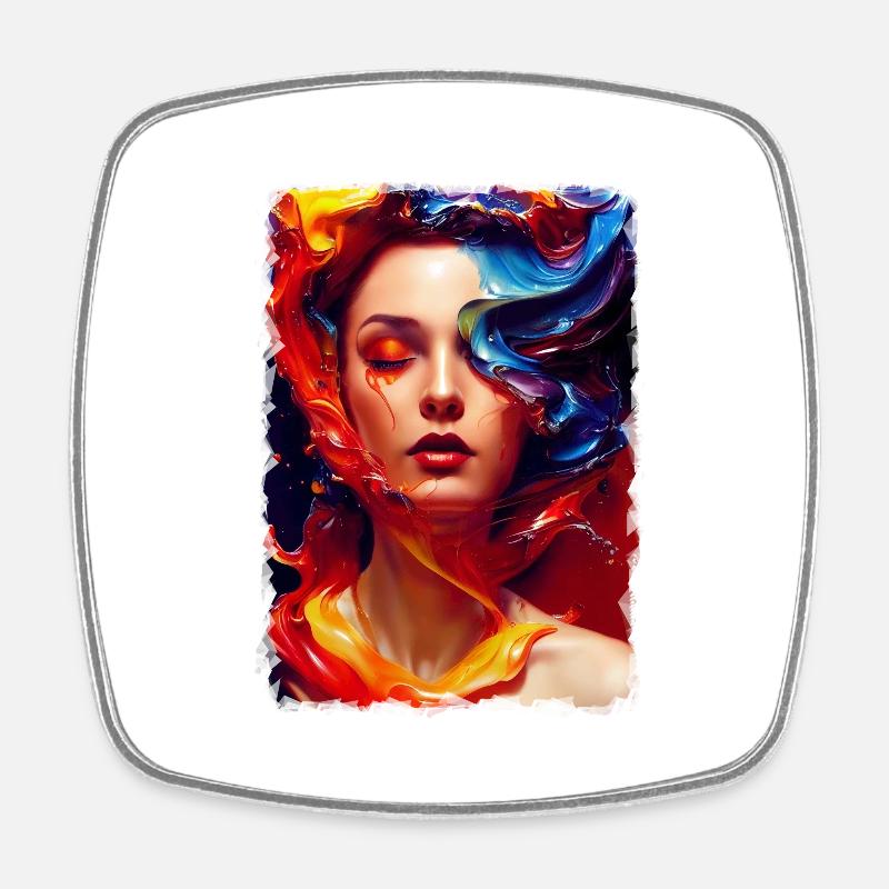 Fusion - Square fridge magnet - white