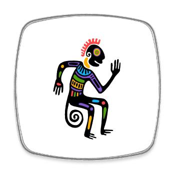 Culture of the Aztecs and Mayans - Square fridge magnet - white - Front