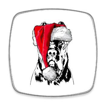 Santa CANE CORSO Christmas Dogs Dog Wilsigns - Square fridge magnet - white - Front