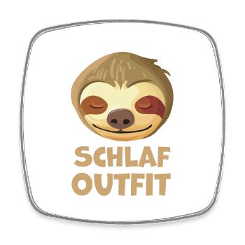 Schlafshirt Schlaf Faultier Schlafen Schlaf Shirt - Viereckiger Kühlschrankmagnet - Weiß - Vorne