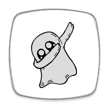 Dabbing dab dance spirit - Square fridge magnet - white - Front