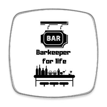 Barkeeper for Life - für Service Arbeiter - Viereckiger Kühlschrankmagnet - Weiß - Vorne