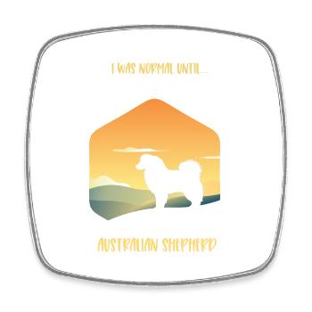 Australian Shepherd Gift - Square fridge magnet - white - Front