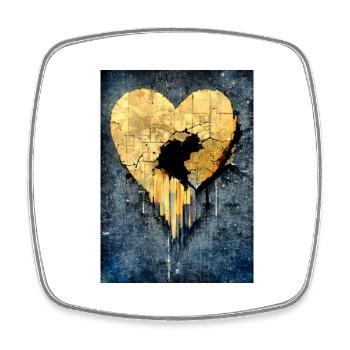 Broken heart - Square fridge magnet - white - Front