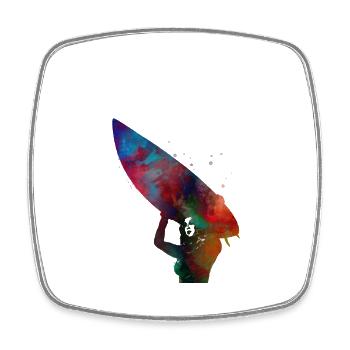 Surfer Sport Kunst #surfer #sport - Viereckiger Kühlschrankmagnet - Weiß - Vorne