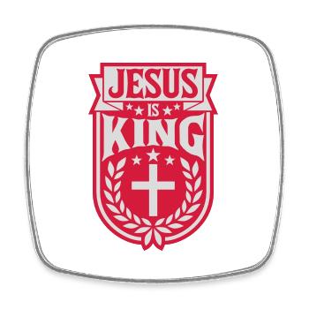 jesus is king Zitat - Viereckiger Kühlschrankmagnet - Weiß - Vorne