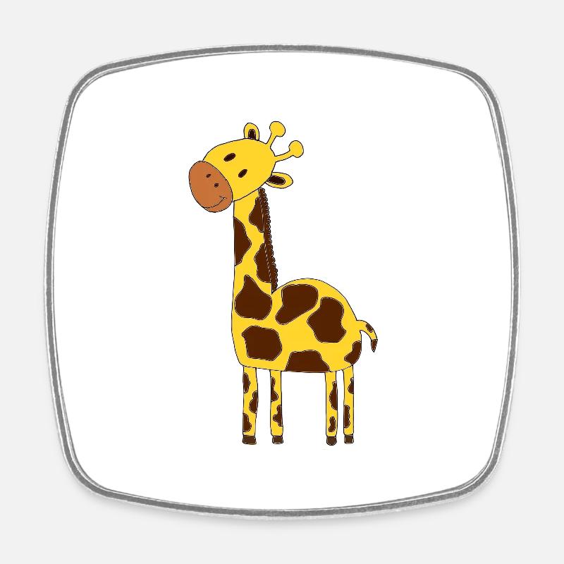 Giraffe - Viereckiger Kühlschrankmagnet - Weiß