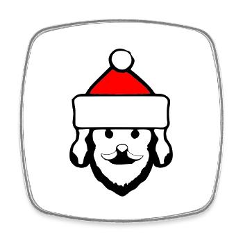 Christmas Hat Santa Claus Christmas 7 - Square fridge magnet - white - Front
