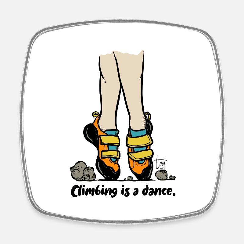Climbing is a dance - colored - Viereckiger Kühlschrankmagnet - Weiß