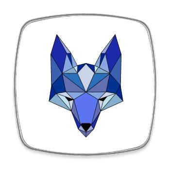 bluefox - Viereckiger Kühlschrankmagnet - Weiß - Vorne