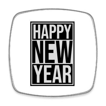 happy new year Zitat - Viereckiger Kühlschrankmagnet - Weiß - Vorne
