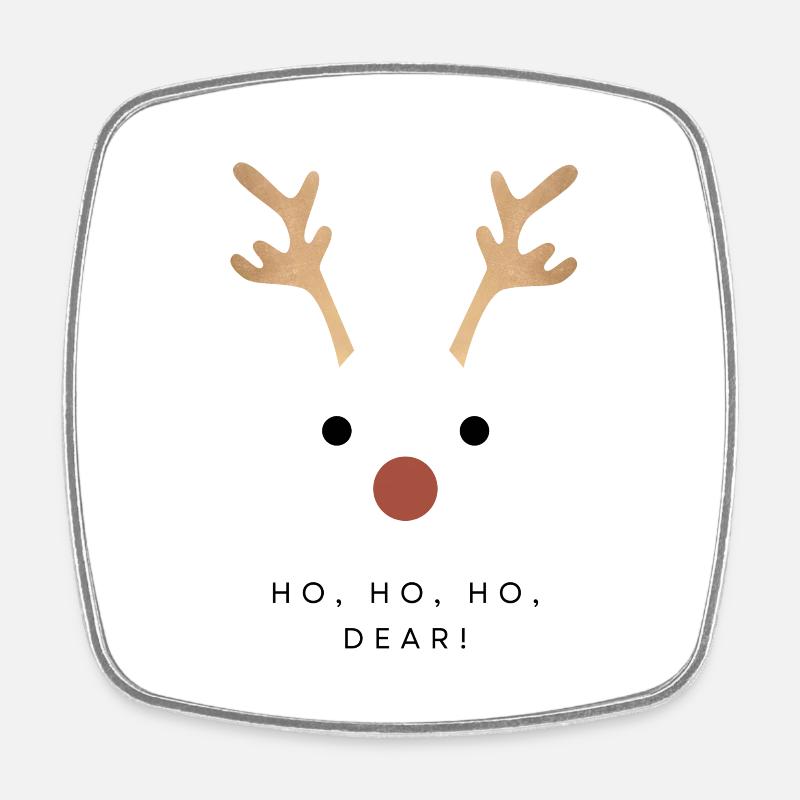 HoHoHo Dear Christmas - Square fridge magnet - white