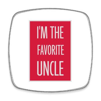 at The Favorite Uncle - Square fridge magnet - white - Front