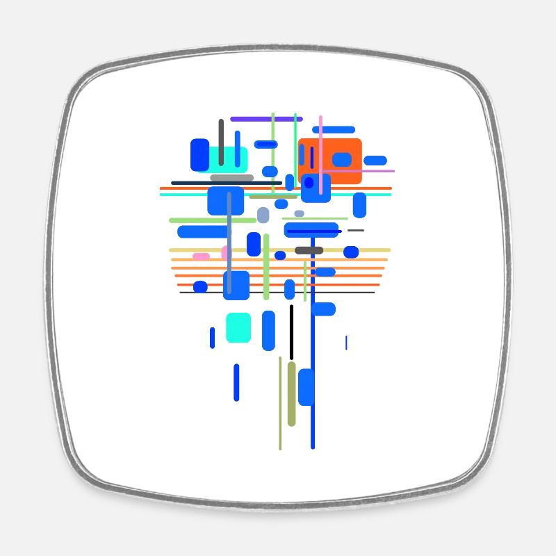Architektur Muster Design - Viereckiger Kühlschrankmagnet - Weiß