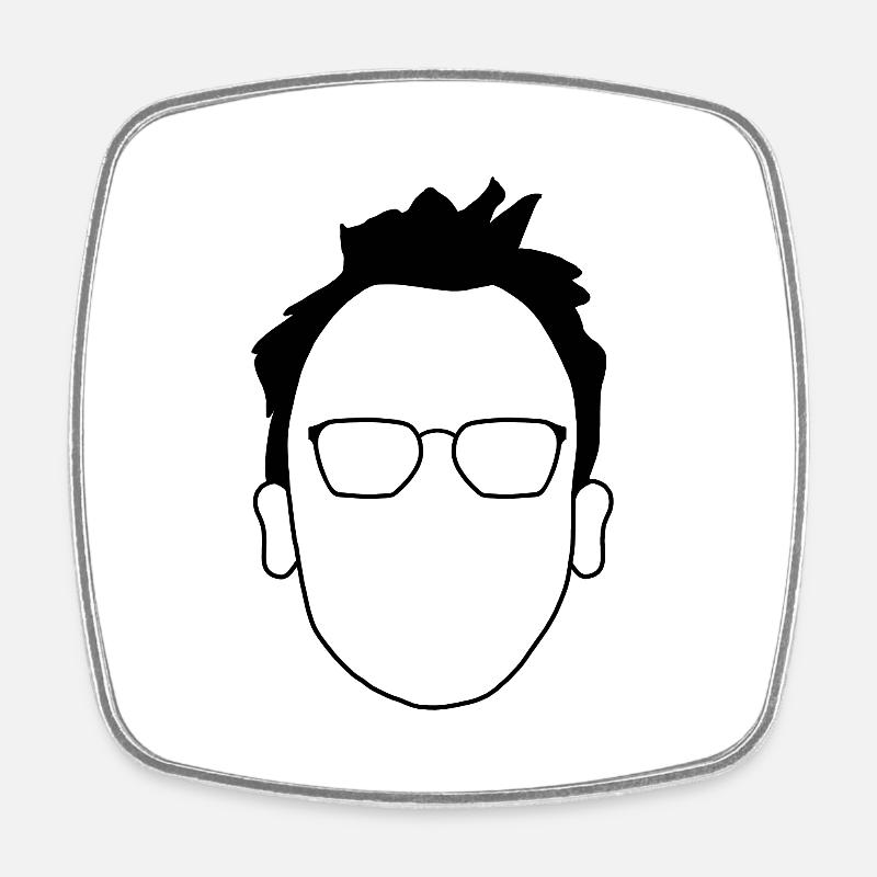 Homme Libre - Magnet carré - blanc