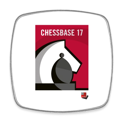 CHESSBASE 17 - Schach, Läufer, Springer - Square fridge magnet
