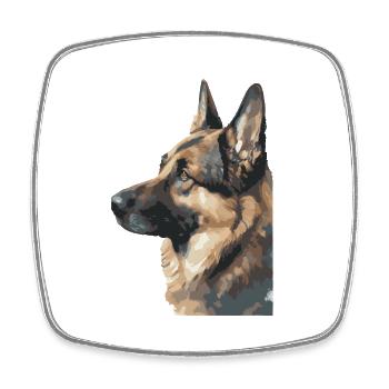 German Shepherd Watercolors - Square fridge magnet - white - Front