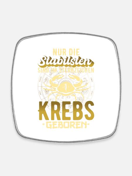 Sternzeichen Krebs Astrologie Geschenk - Viereckiger Kühlschrankmagnet - Weiß