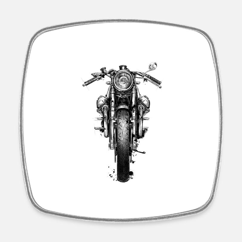 Motorcycle - Square fridge magnet - white