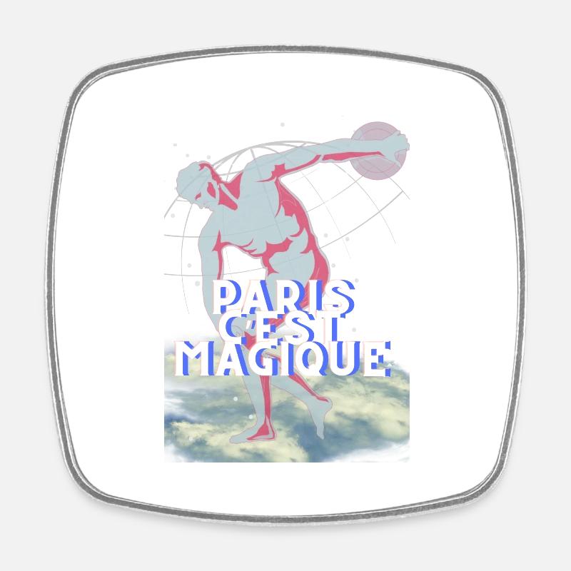 Paris c’est magique - Magnet carré - blanc