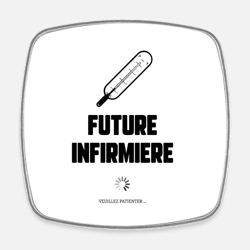 Future infirmière - Magnet carré - blanc