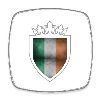 ireland, flag, coat of arms by ahapix - Square fridge magnet - white - Front
