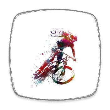BMX Radfahren #cycling #sport #bike - Viereckiger Kühlschrankmagnet - Weiß - Vorne