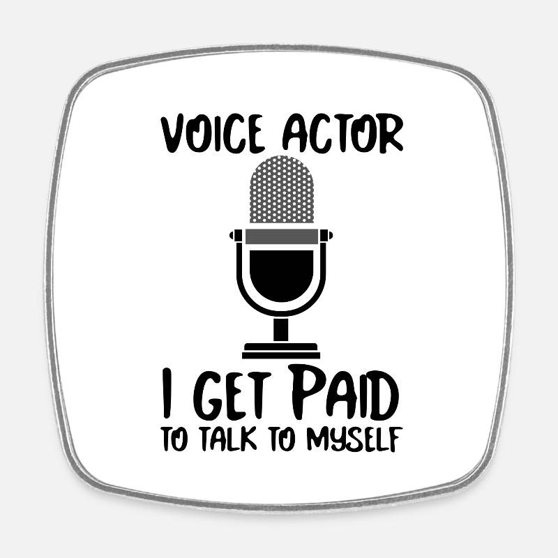 VOA PaidTalkMyself1b - Square fridge magnet - white