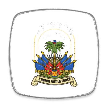 Haiti Haitian Flagge Stolz Sein I Geschenk - Viereckiger Kühlschrankmagnet - Weiß - Vorne