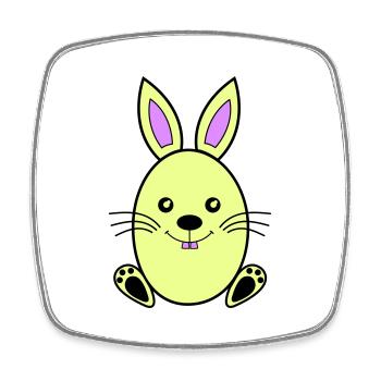 osterhase - Viereckiger Kühlschrankmagnet - Weiß - Vorne