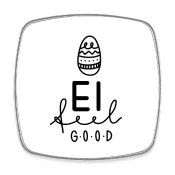 ei feel good - Viereckiger Kühlschrankmagnet - Weiß - Vorne