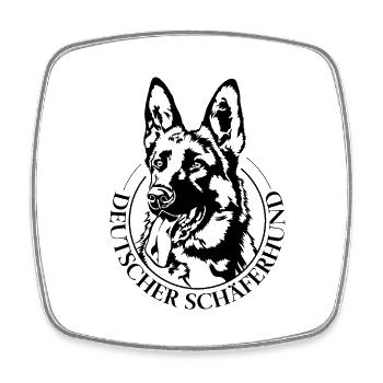 German Shepherd Dogs Portrait Dog Wilsigns - Square fridge magnet - white - Front