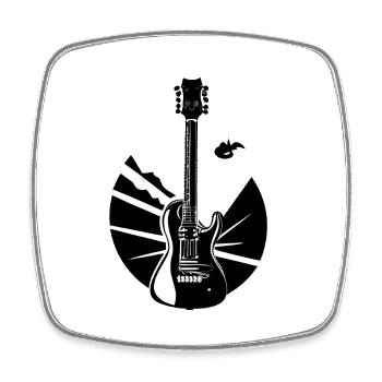 Plucked Instrument Guitarist Guitar Musical Instrument - Square fridge magnet - white - Front