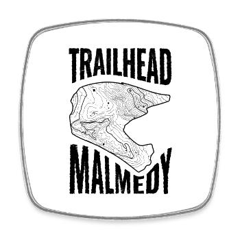 T-shirt VTT Trailhead Malmedy - Magnet carré - blanc - Devant