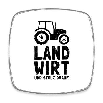 Ich bin Landwirt und stolz drauf! Bäuerinnen Bauer - Viereckiger Kühlschrankmagnet - Weiß - Vorne