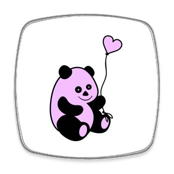 Panda Love - Square fridge magnet - white - Front