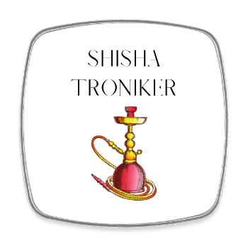 Shishatroniker - Viereckiger Kühlschrankmagnet - Weiß - Vorne