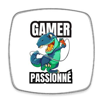 gamer passionné - Magnet carré - blanc - Devant