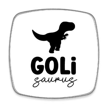 Wöd Goli Saurus beste Goli Patentante Österreich - Viereckiger Kühlschrankmagnet - Weiß - Vorne