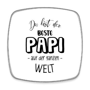 Du bist der beste PAPI auf der ganzen Welt - Viereckiger Kühlschrankmagnet - Weiß - Vorne
