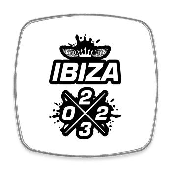 Ibiza 2023 - Viereckiger Kühlschrankmagnet - Weiß - Vorne