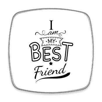 Best friend - Viereckiger Kühlschrankmagnet - Weiß - Vorne