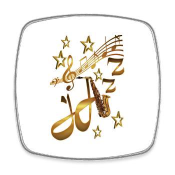 My Jazz My music - Square fridge magnet - white - Front