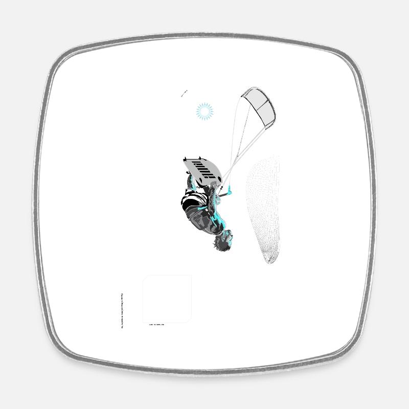 Ikarus Kiteboarding - Square fridge magnet - white