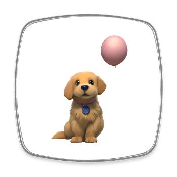 Dog Owner Golden Retriever Dog Puppy Dogs - Square fridge magnet - white - Front