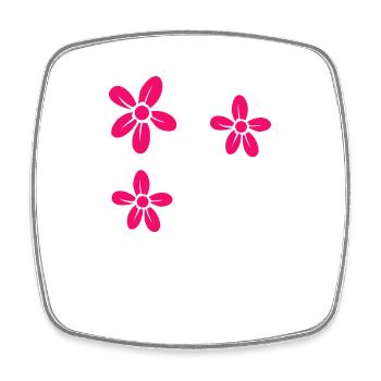 Flower Flower Plant - Magnet carré - blanc - Devant