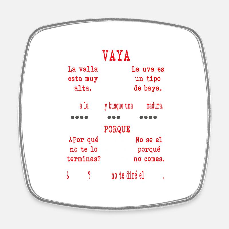 Writing well - Square fridge magnet - white