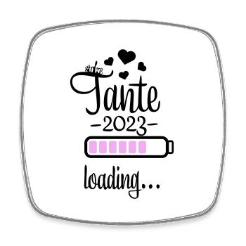 tante 2023 2f 19 - Viereckiger Kühlschrankmagnet - Weiß - Vorne