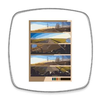 Travel Bilder - Viereckiger Kühlschrankmagnet - Weiß - Vorne