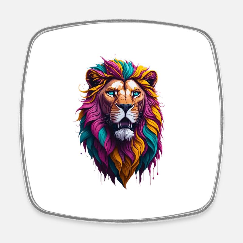 Leo 4 - Square fridge magnet - white